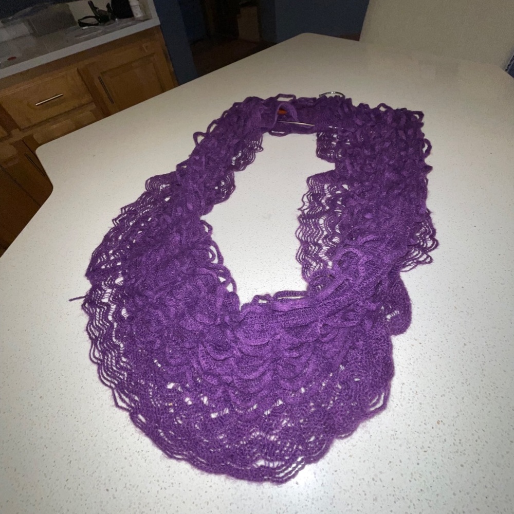 PURPLE LOOP INFINITY SCARF O/S